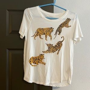 Anthropologie tiger graphic tee